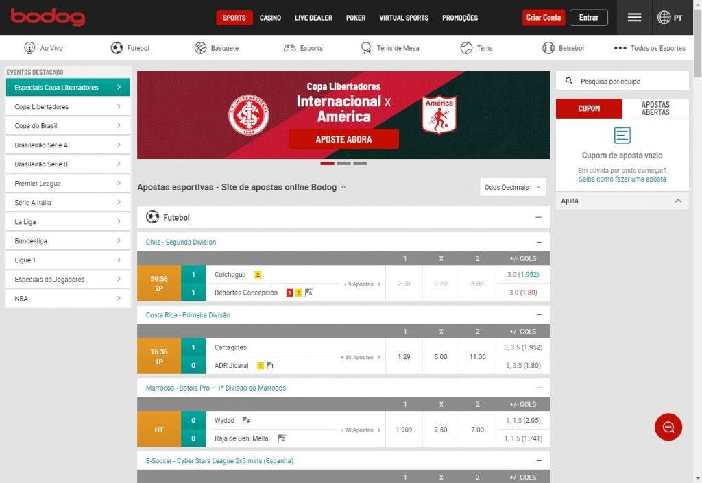 Aposta em jogo de futebol
